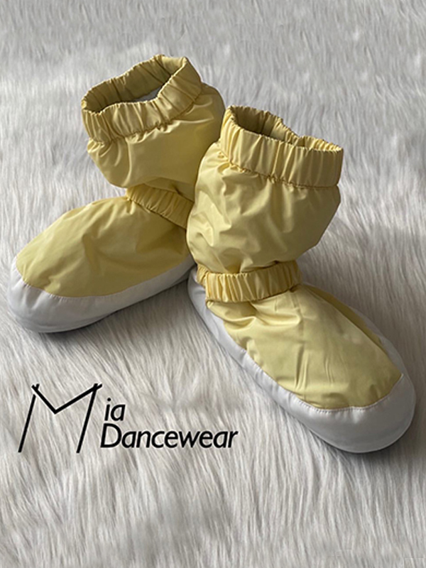 Mia Dancewear_热身靴（黄&白）